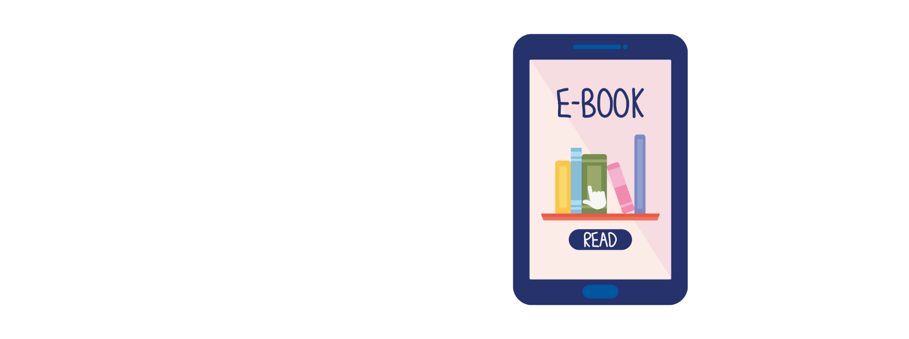 A stack of digital book icons surrounding a glowing brain illustration, representing knowledge and online learning