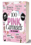 100 Editable Aesthetic Pink Instagram Carousel Templates with PLR & MRR Rights